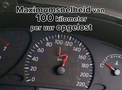 maximale snelheid 120 100km opgelost